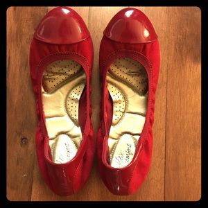 Red ballet flats